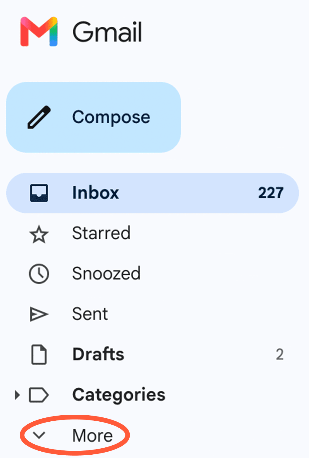 Inbox sidebar 