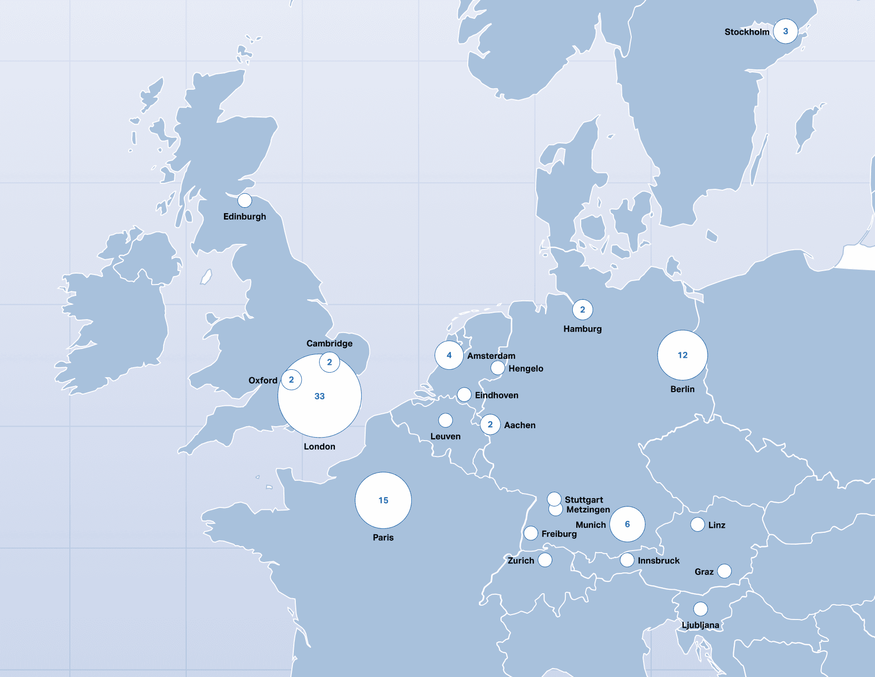 Map of European AI startups