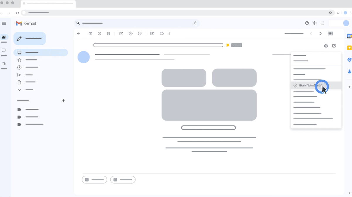 How to block an email address in Gmail (desktop)