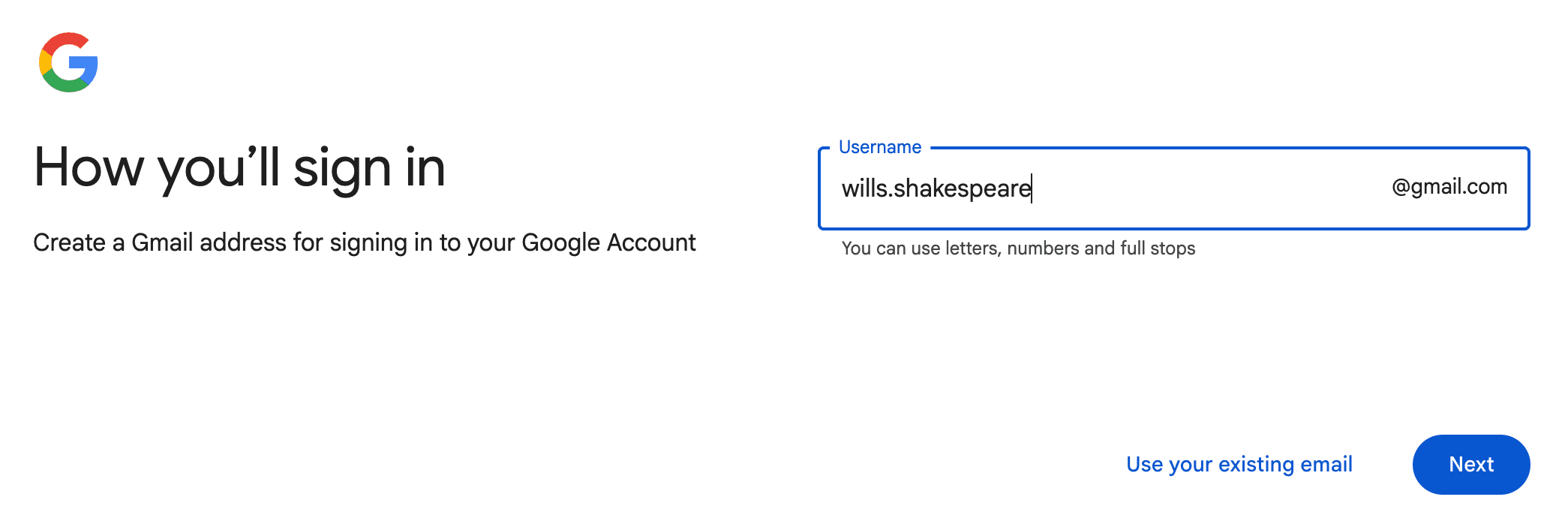 How to create a Gmail account Step 4