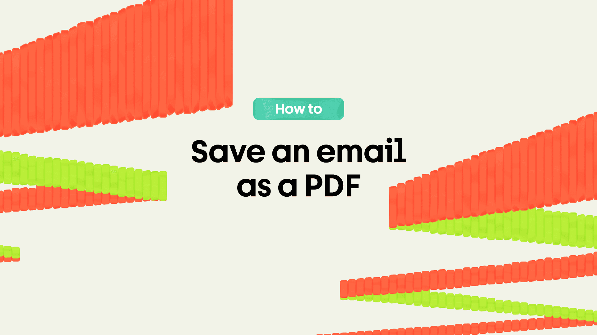 How to save an email as a PDF