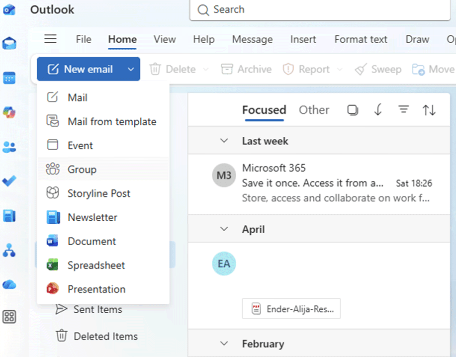 Mail-from-template