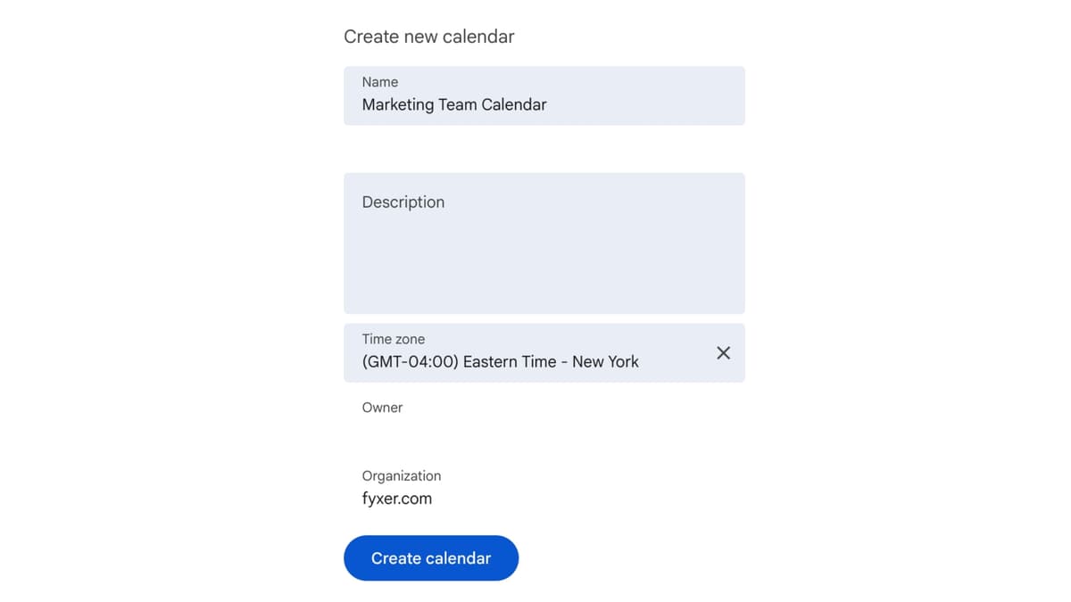 How to create a Google calendar for a group (step by step) | Fyxer