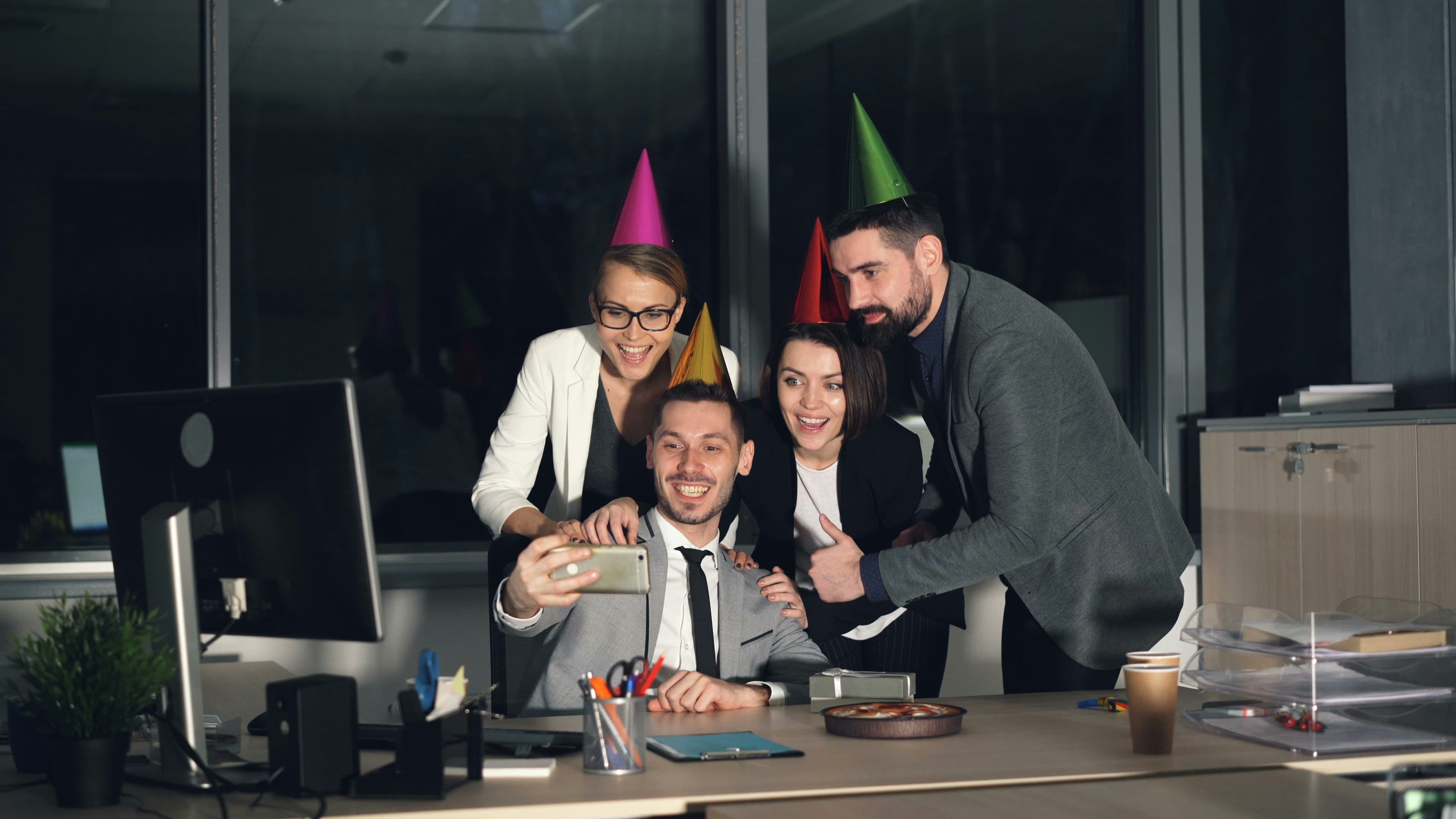 People celebrating