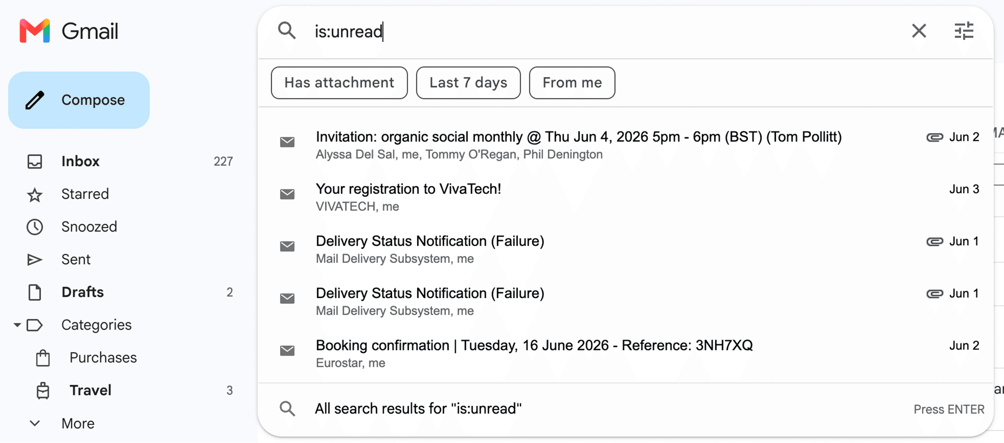 Using Gmail Search