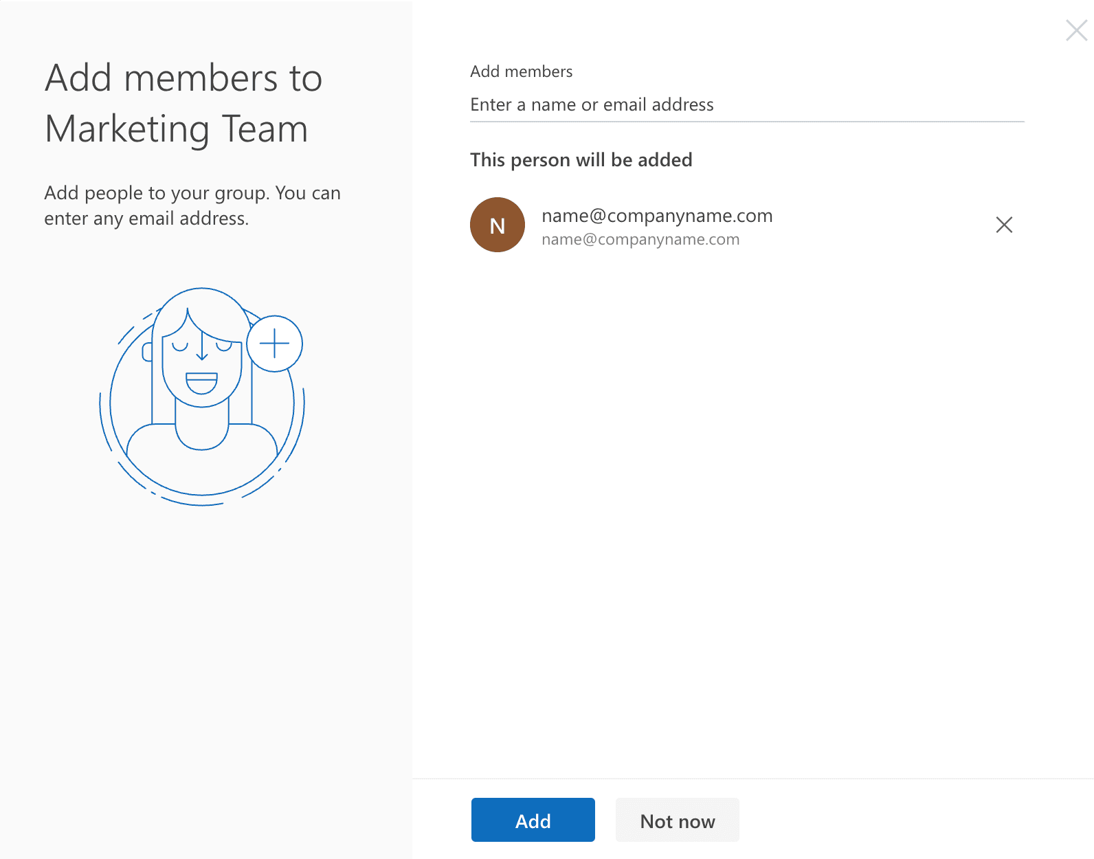 How to make an email group in Outlook (web) step 4