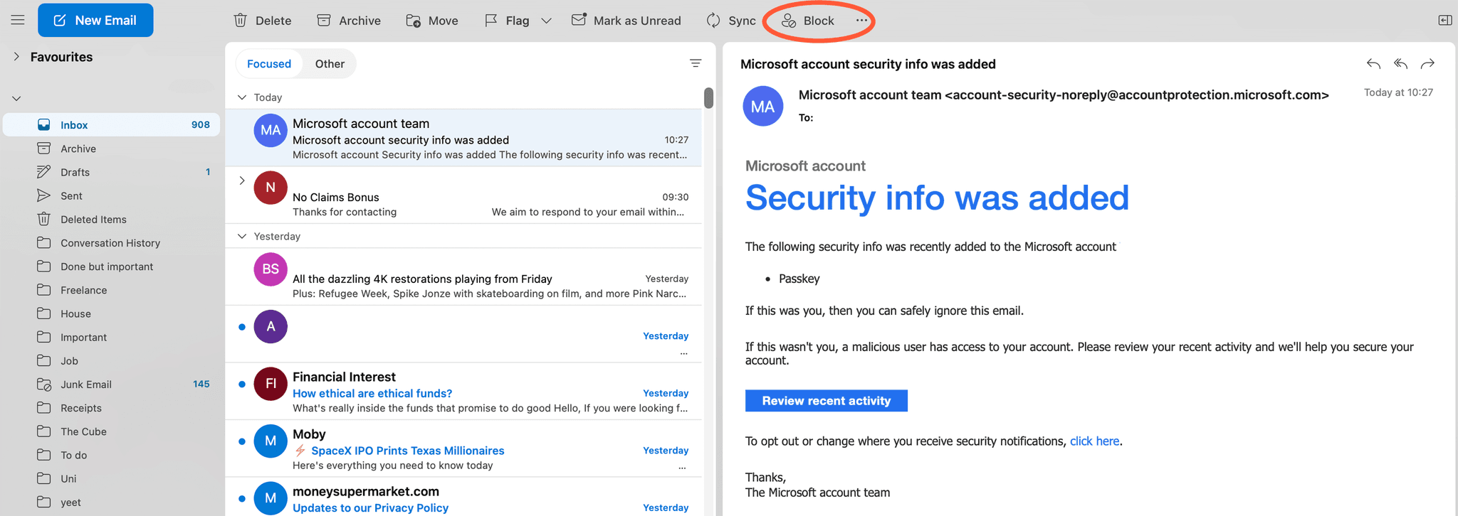 How to block an email in Outlook: Step-by-step guide | Fyxer