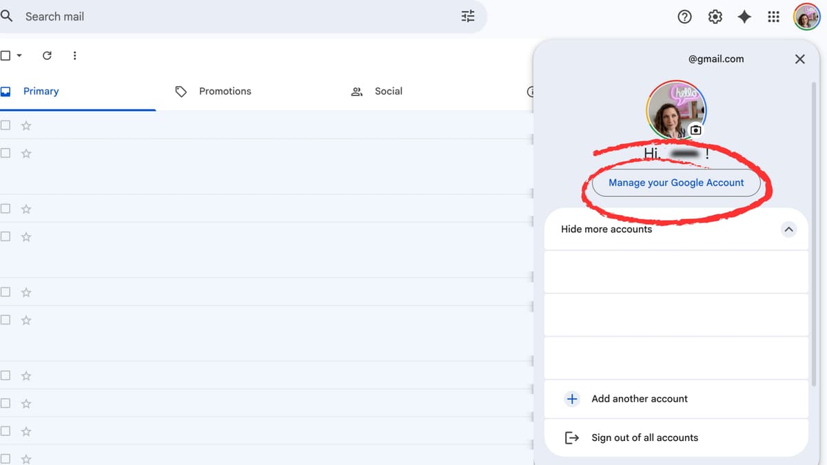 How to change your email address in Gmail: Step 1