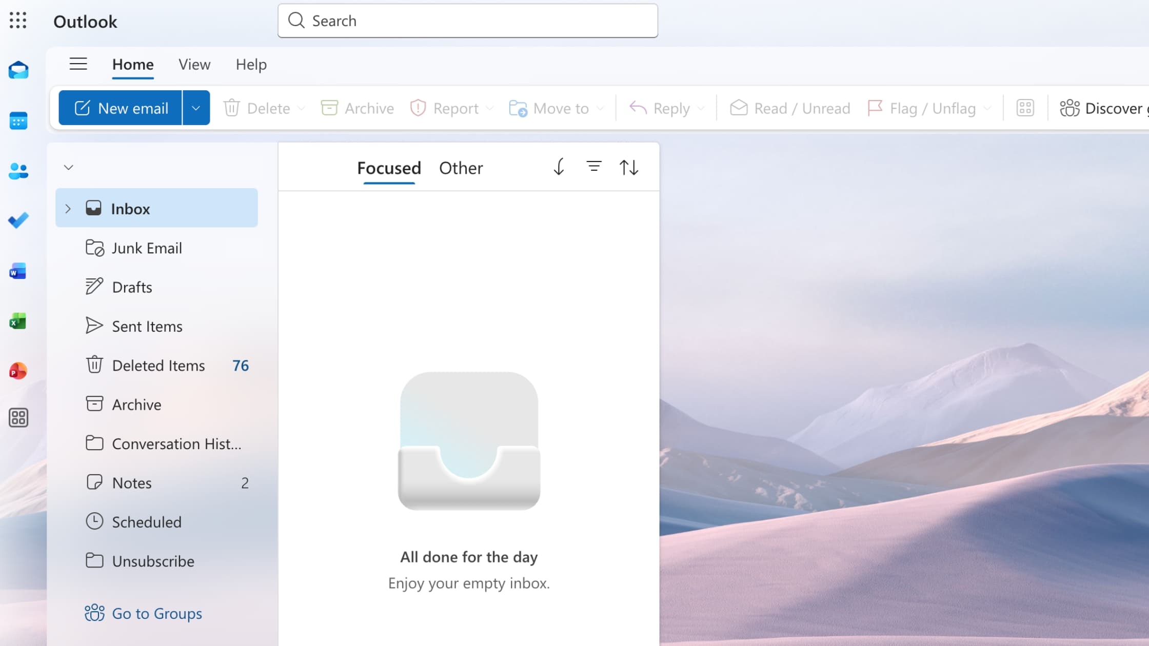 How to make an email group in Outlook (web) step 1