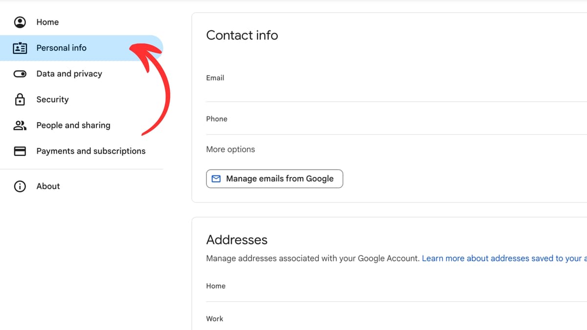 How to change your email address in Gmail: Step 2