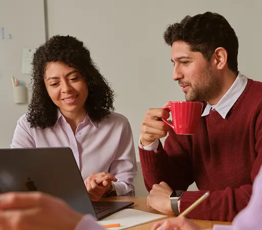 Colleagues with coffee