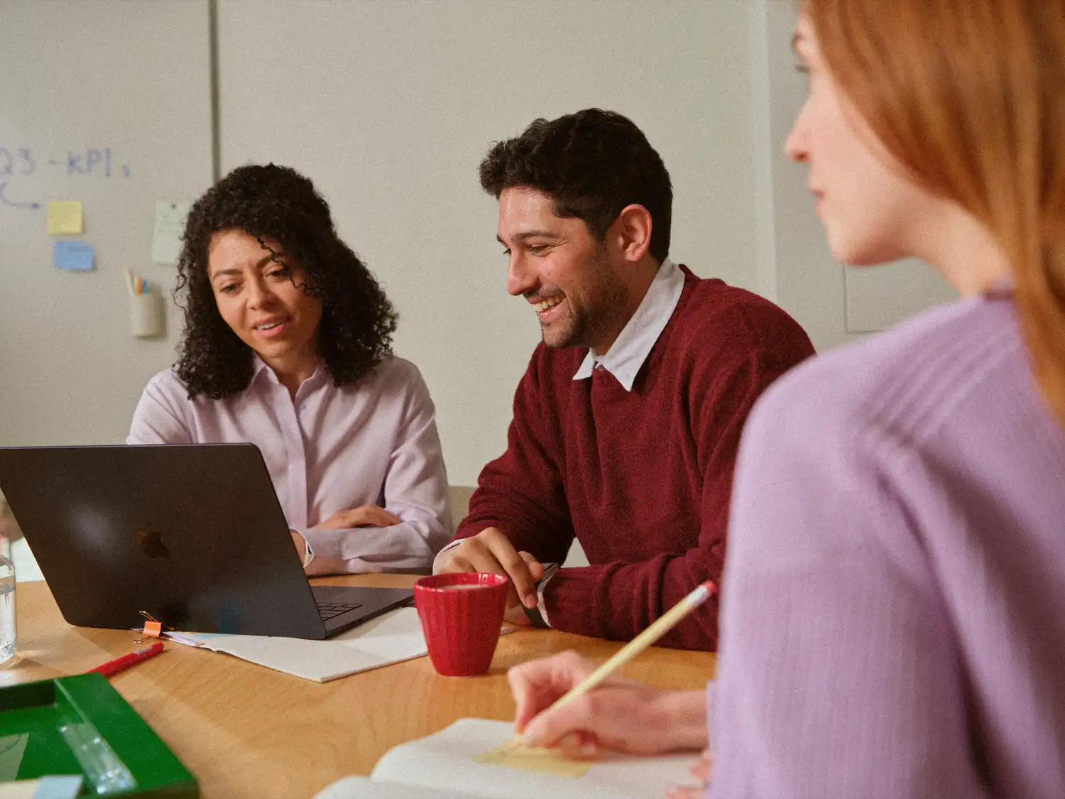 Team in a project meeting