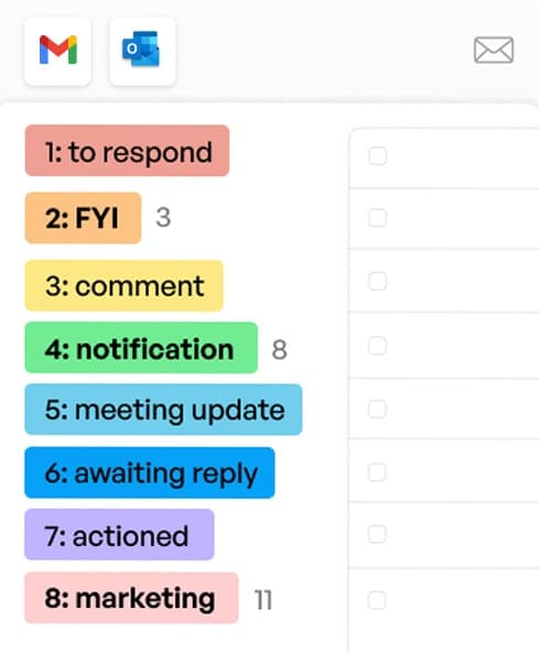 Open your inbox to organized